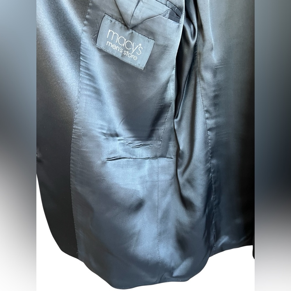 🖤 EUC CALVIN KLEIN Black Single-Breasted Tuxedo Jacket | 100% Wool | Men’s 46L - Picture 8 of 11